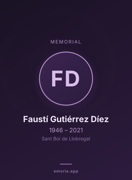 Memorial portrait of Faustí Gutiérrez Díez