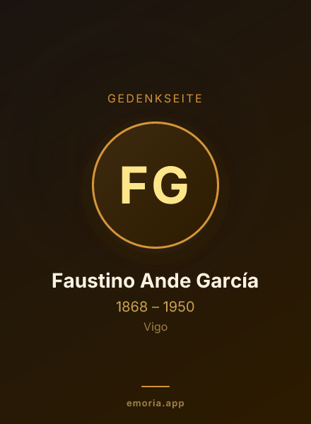 Gedenkportrait von Faustino Ande García
