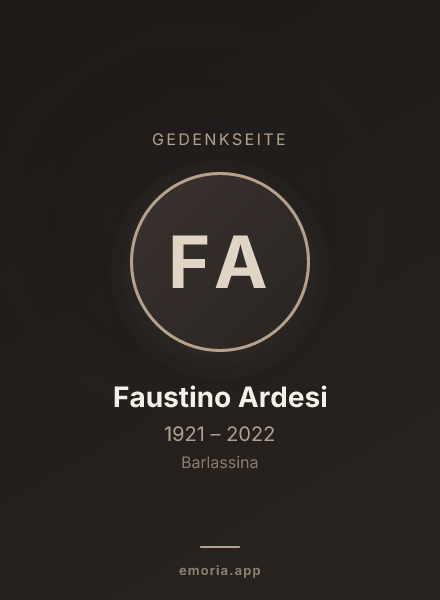 Gedenkportrait von Faustino Ardesi