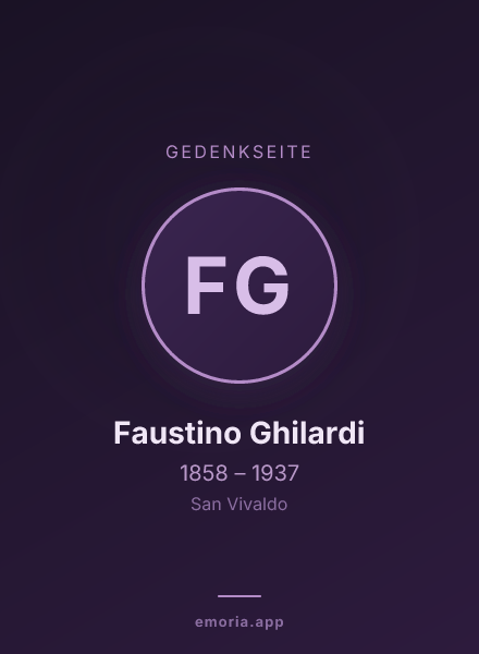 Gedenkportrait von Faustino Ghilardi