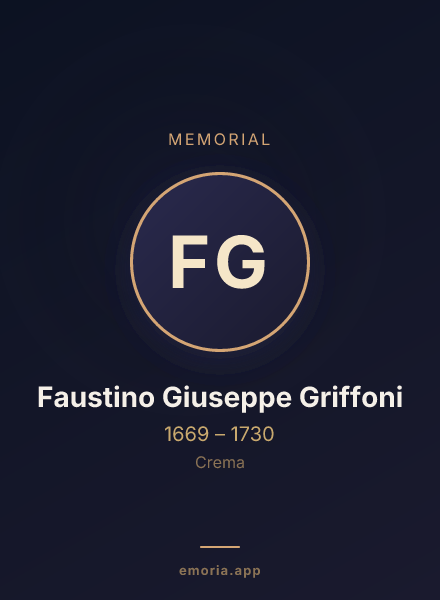 Memorial portrait of Faustino Giuseppe Griffoni