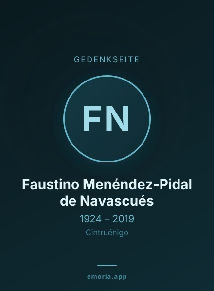 Gedenkportrait von Faustino Menéndez-Pidal de Navascués
