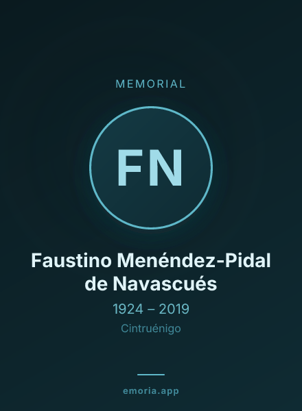 Memorial portrait of Faustino Menéndez-Pidal de Navascués