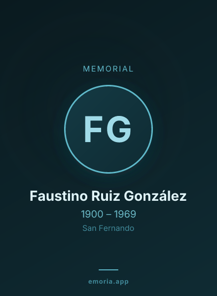 Memorial portrait of Faustino Ruiz González