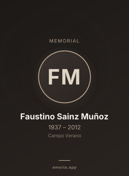 Memorial portrait of Faustino Sainz Muñoz