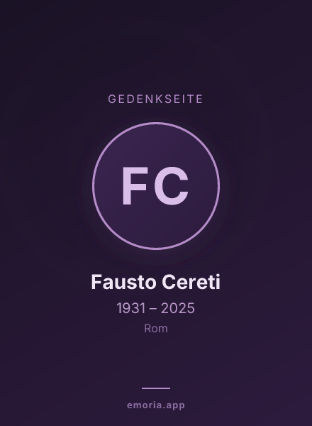 Gedenkportrait von Fausto Cereti