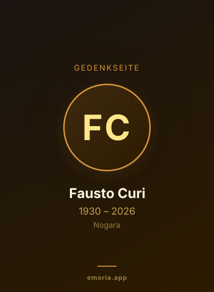 Gedenkportrait von Fausto Curi