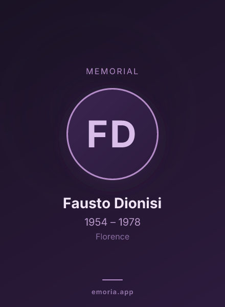 Memorial portrait of Fausto Dionisi