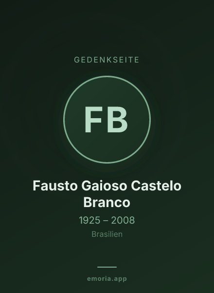 Gedenkportrait von Fausto Gaioso Castelo Branco