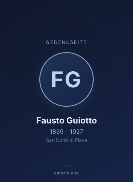 Gedenkportrait von Fausto Guiotto