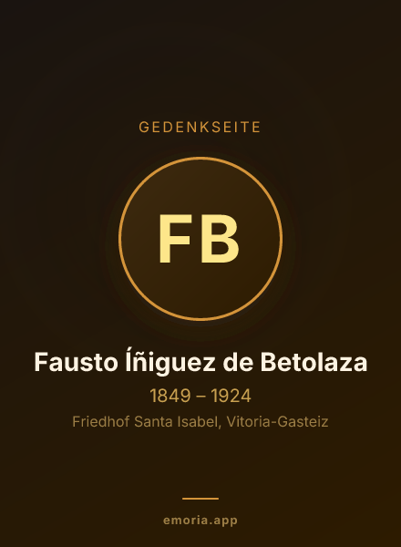 Gedenkportrait von Fausto Íñiguez de Betolaza