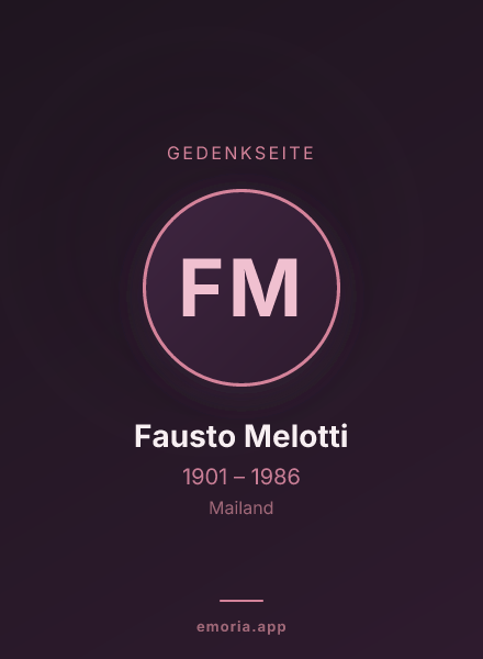Gedenkportrait von Fausto Melotti