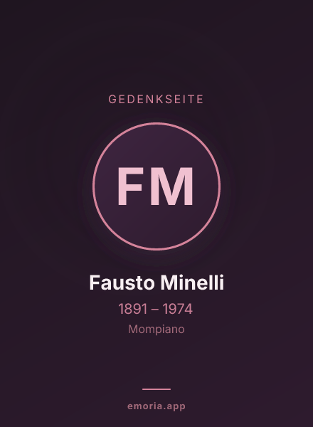 Gedenkportrait von Fausto Minelli