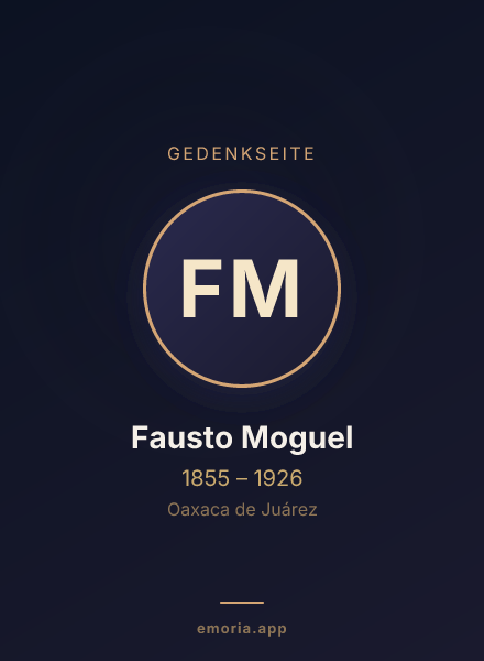 Gedenkportrait von Fausto Moguel