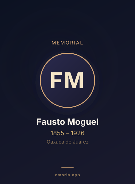 Memorial portrait of Fausto Moguel