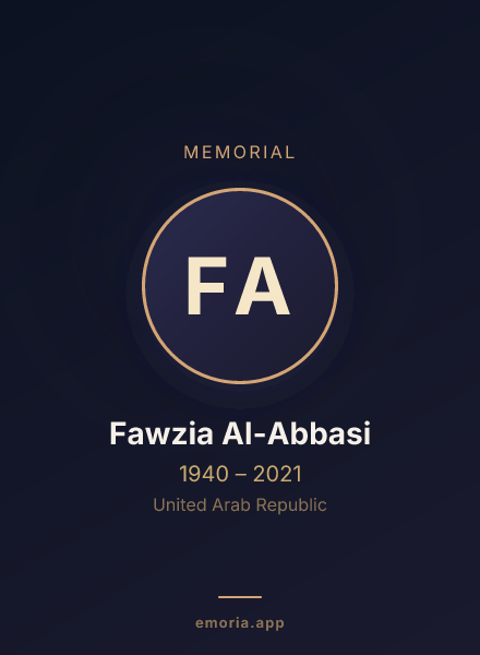 Memorial portrait of Fawzia Al-Abbasi