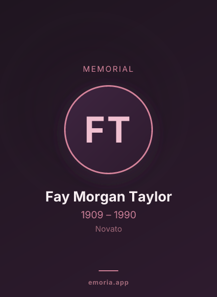 Memorial portrait of Fay Morgan Taylor