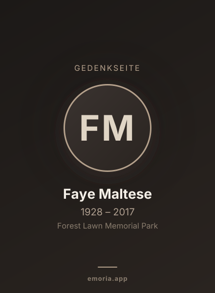 Gedenkportrait von Faye Maltese