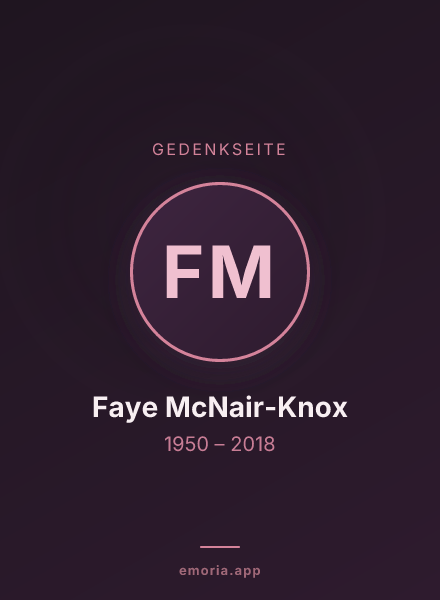 Gedenkportrait von Faye McNair-Knox