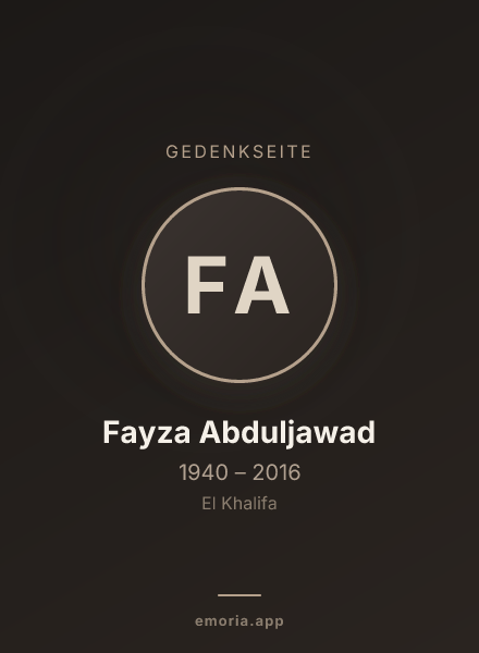 Gedenkportrait von Fayza Abduljawad