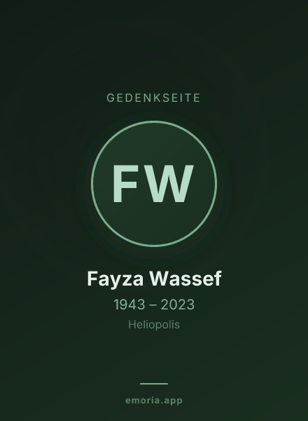Gedenkportrait von Fayza Wassef