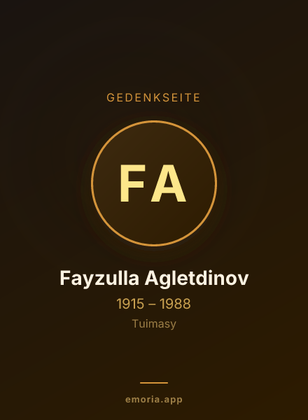 Gedenkportrait von Fayzulla Agletdinov