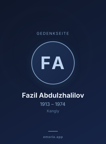Gedenkportrait von Fazil Abdulzhalilov
