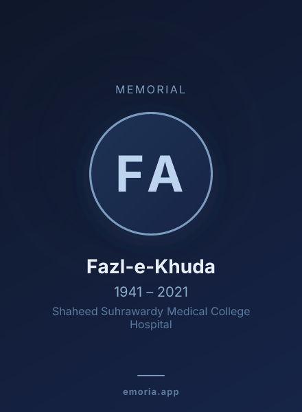 Memorial portrait of Fazl-e-Khuda