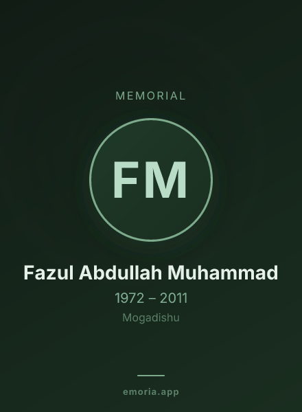 Memorial portrait of Fazul Abdullah Muhammad