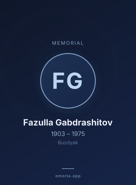 Memorial portrait of Fazulla Gabdrashitov