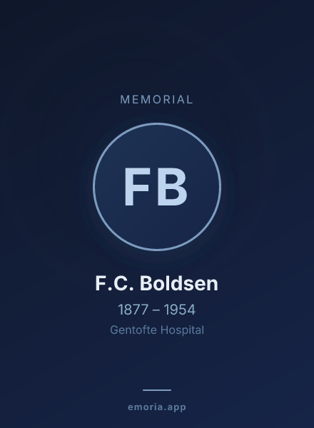 Memorial portrait of F.C. Boldsen