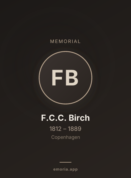 Memorial portrait of F.C.C. Birch
