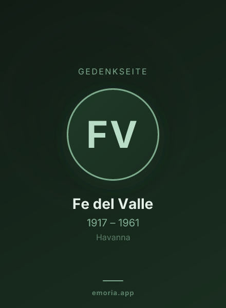 Gedenkportrait von Fe del Valle