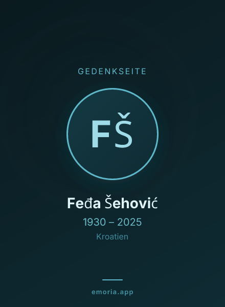 Gedenkportrait von Feđa Šehović