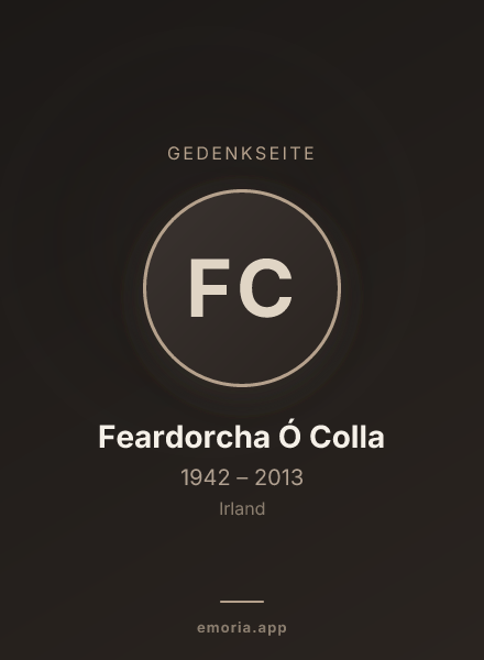 Gedenkportrait von Feardorcha Ó Colla