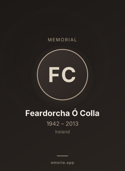 Memorial portrait of Feardorcha Ó Colla