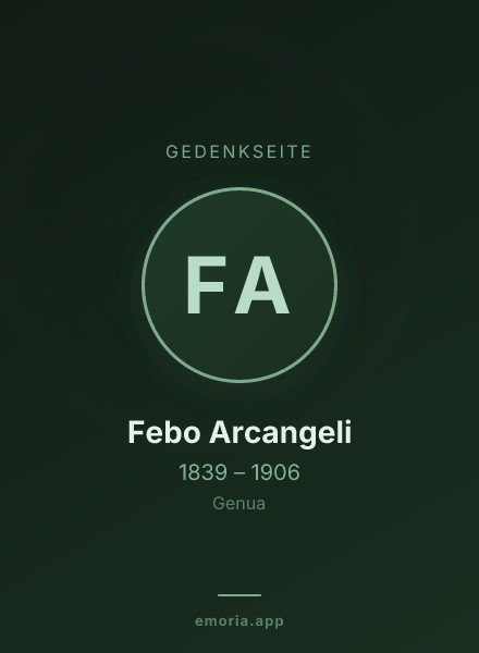 Gedenkportrait von Febo Arcangeli