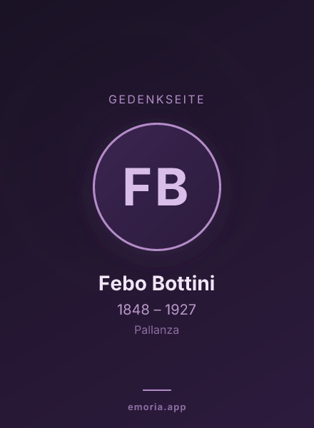 Gedenkportrait von Febo Bottini