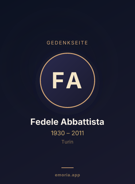 Gedenkportrait von Fedele Abbattista