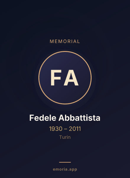 Memorial portrait of Fedele Abbattista