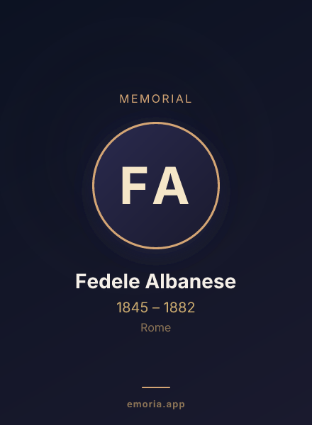 Memorial portrait of Fedele Albanese