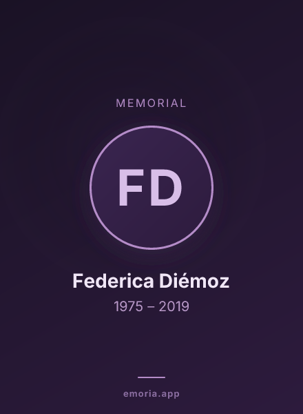 Memorial portrait of Federica Diémoz