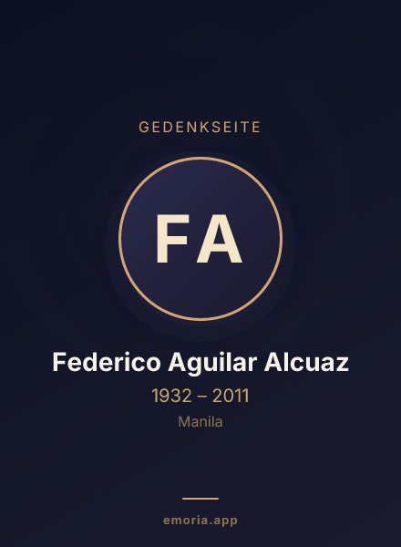 Gedenkportrait von Federico Aguilar Alcuaz