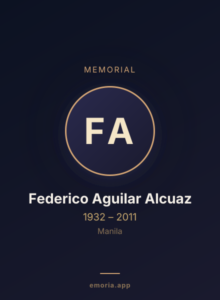 Memorial portrait of Federico Aguilar Alcuaz