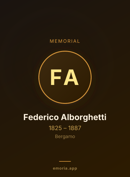 Memorial portrait of Federico Alborghetti