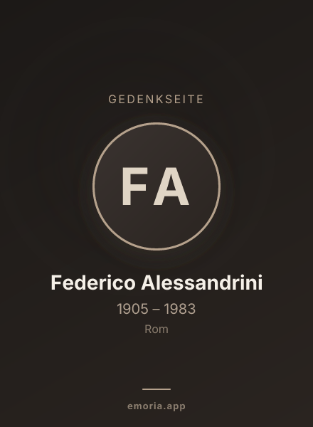 Gedenkportrait von Federico Alessandrini