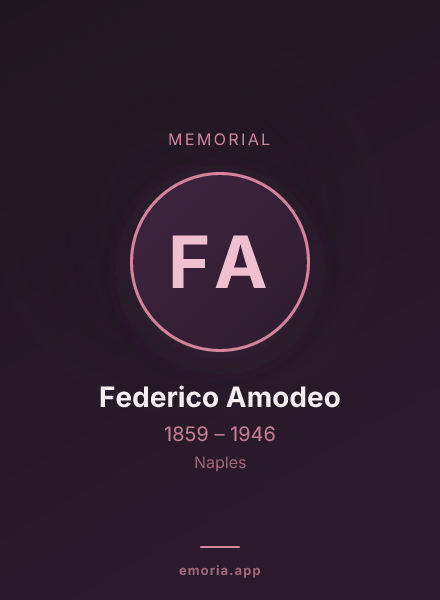 Memorial portrait of Federico Amodeo