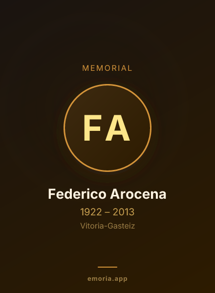 Memorial portrait of Federico Arocena