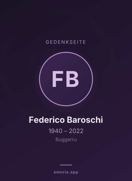 Gedenkportrait von Federico Baroschi