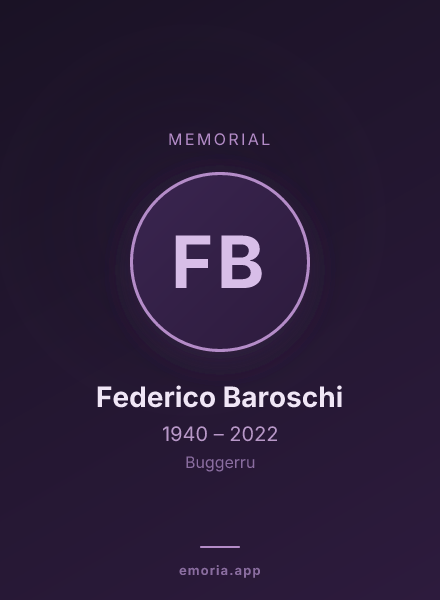 Memorial portrait of Federico Baroschi